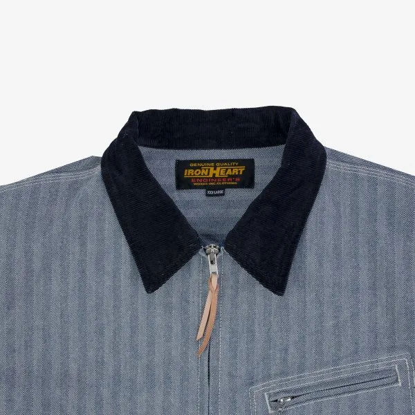 14oz Heavy Herringbone Work Jacket - Blue (IHJ-119-BLU) Size XXXL