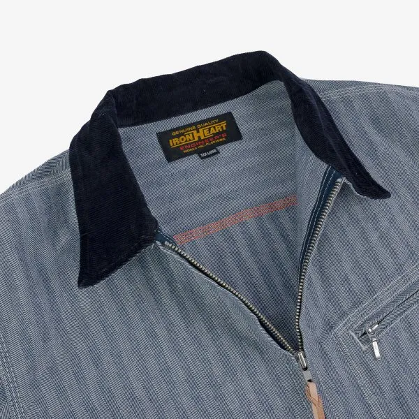 14oz Heavy Herringbone Work Jacket - Blue (IHJ-119-BLU) Size XXXL