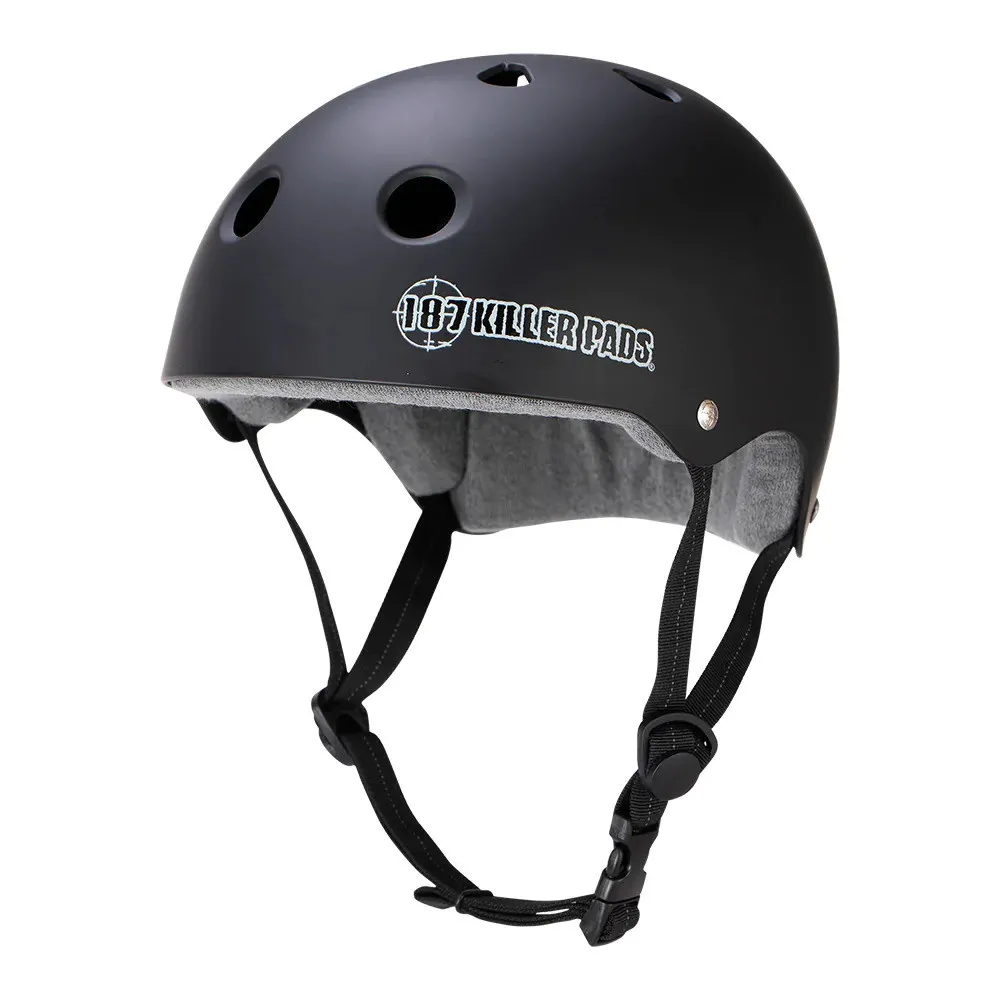 187 Killer Pads Pro Skate Helmet w/Sweatsaver Liner - Matte Black -