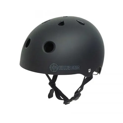 187 Killer Pads Pro Skate Helmet w/Sweatsaver Liner - Matte Black -