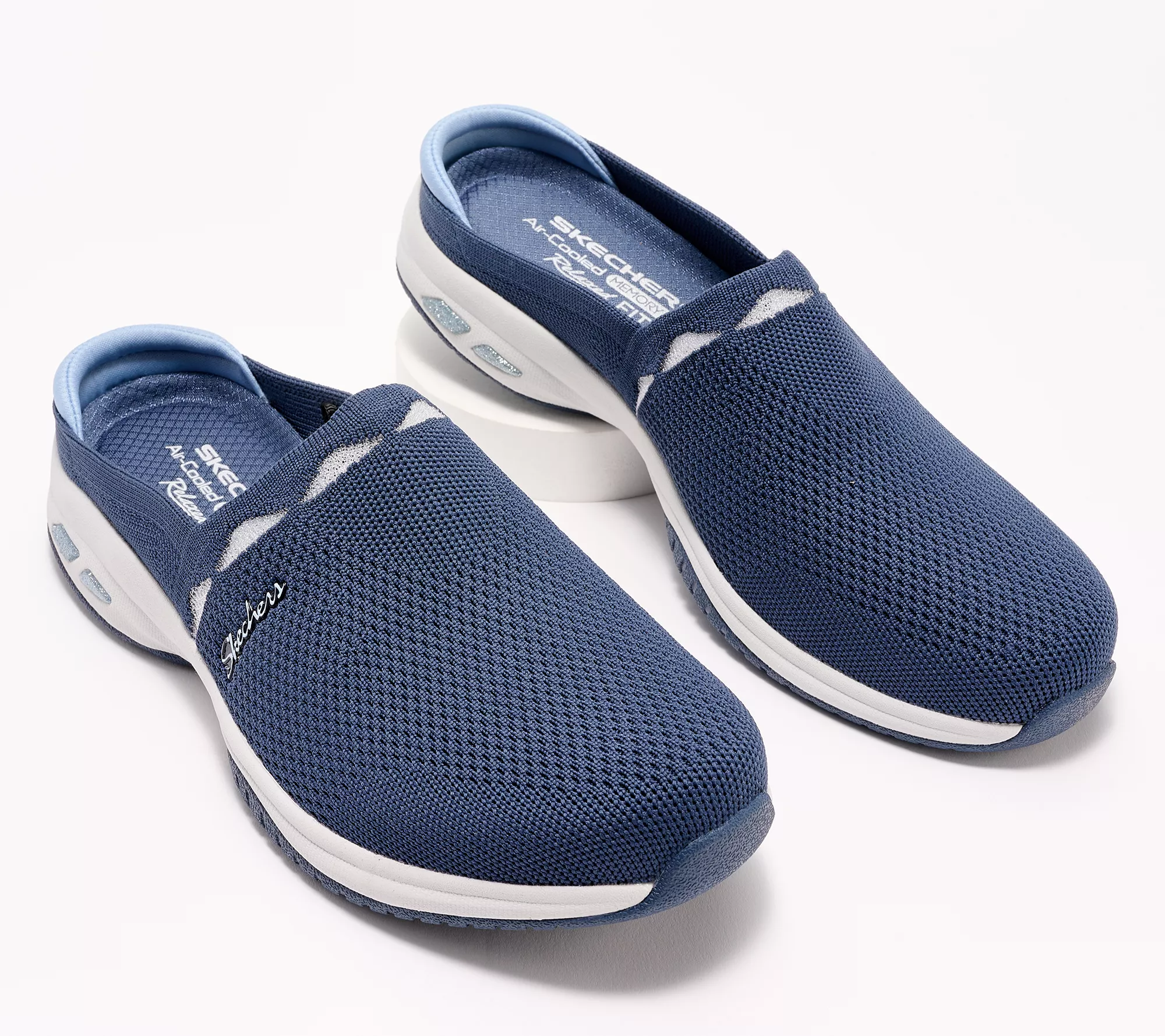 "As Is" Skechers Commute Time Vegan Washable Geo Mules