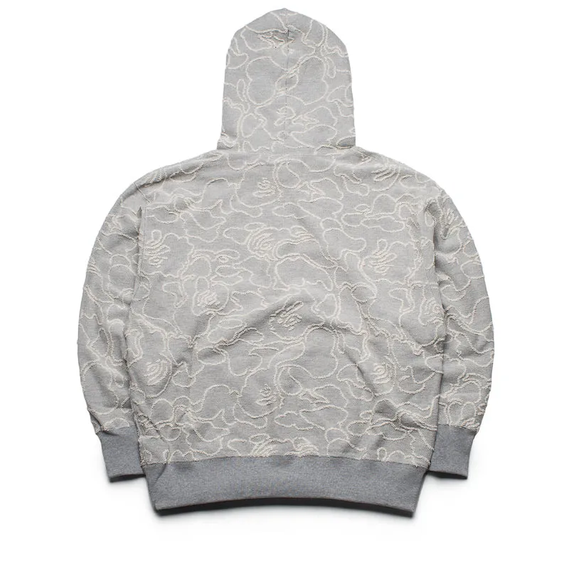 A Bathing Ape Line Camo Jacquard Pullover Hoodie - Grey