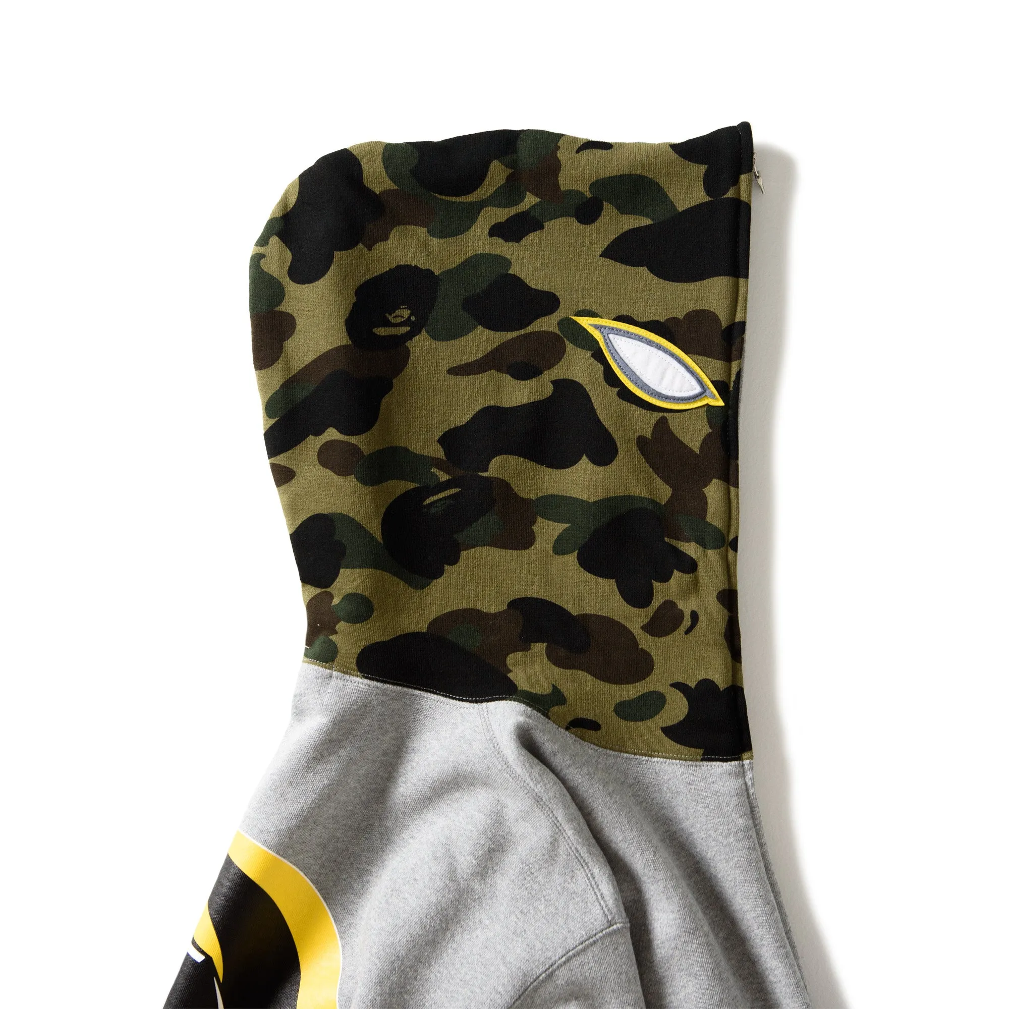 A Bathing Ape Shadow Bape Relaxed Fit Hoodie - Grey