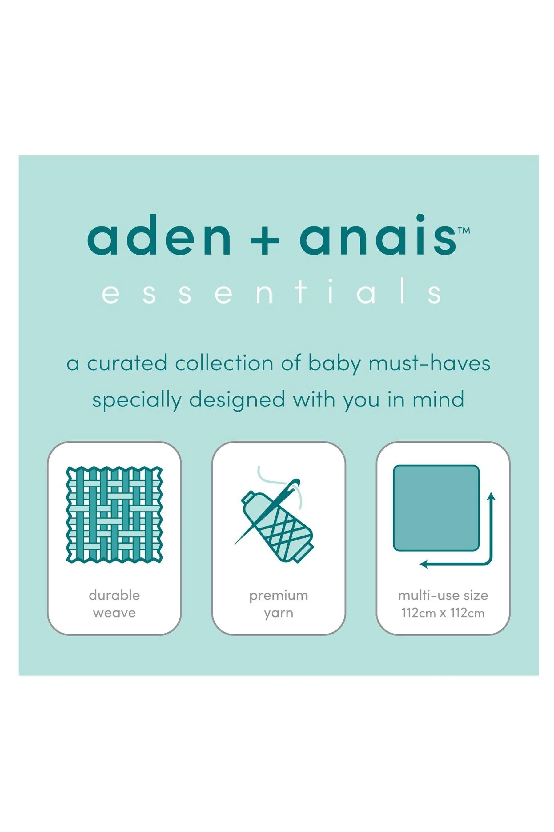 aden + anais Natural Essentials Cotton Muslin Blanket Space Explorers