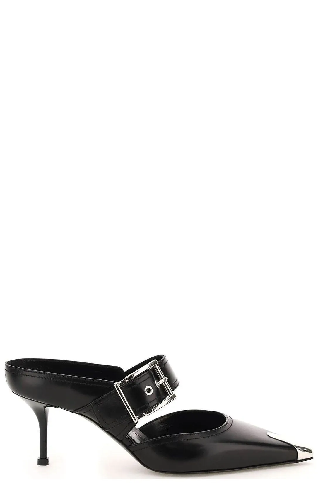 Alexander McQueen Pointed-Toe Heeled Mules