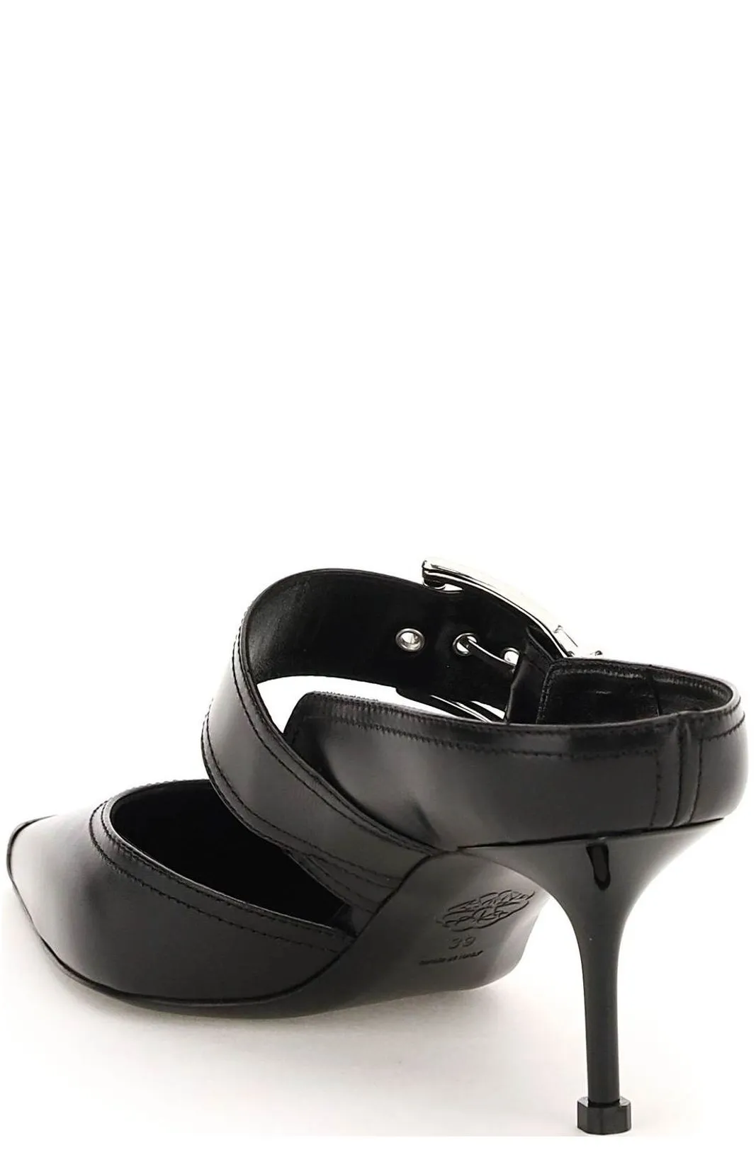 Alexander McQueen Pointed-Toe Heeled Mules