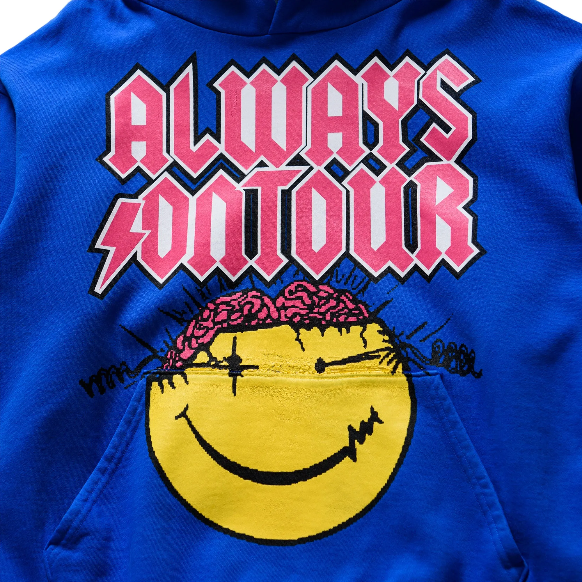 Always On Tour Smiley Hoodie - Blue