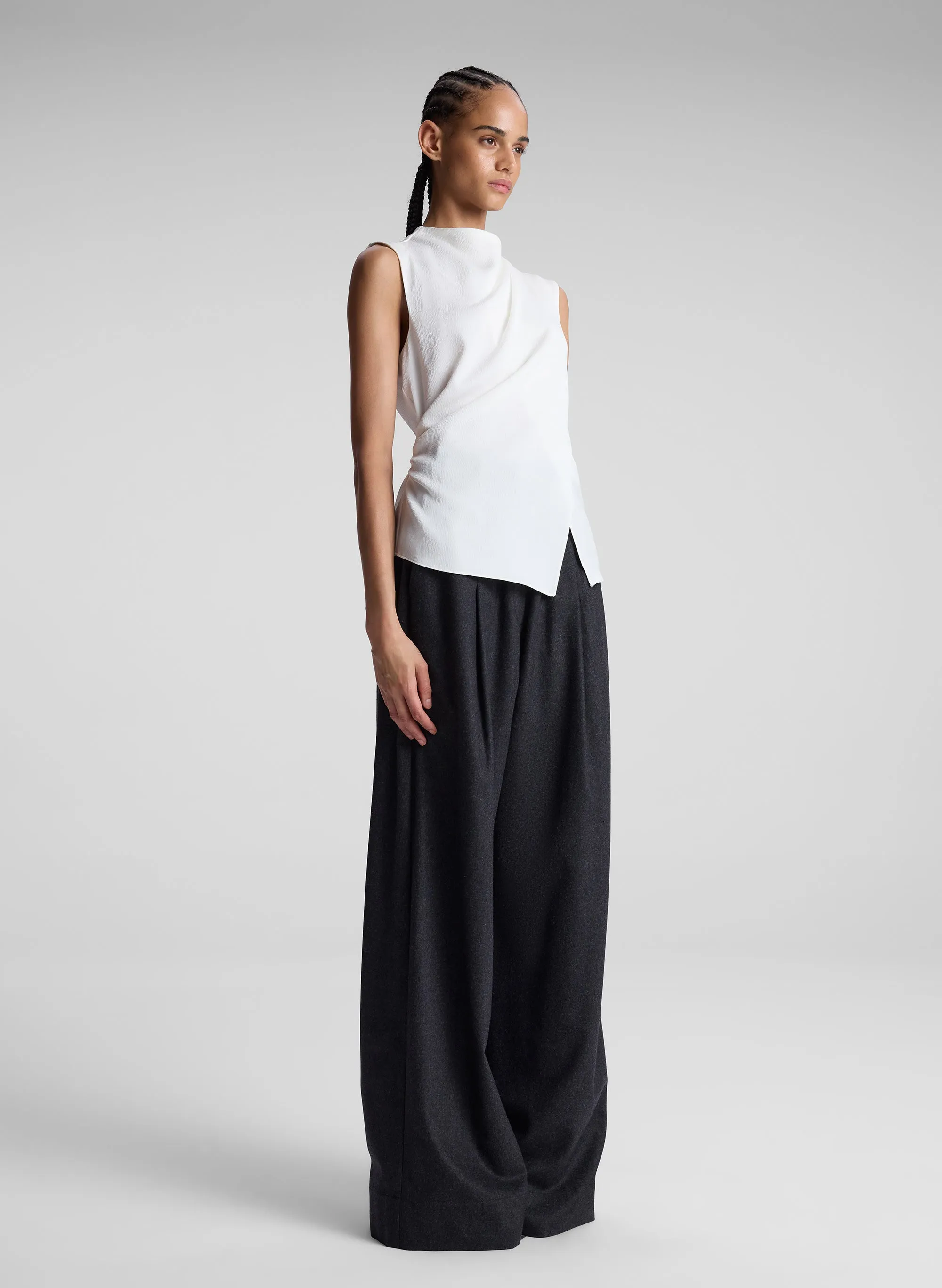 Amira Ruched Sleeveless Top