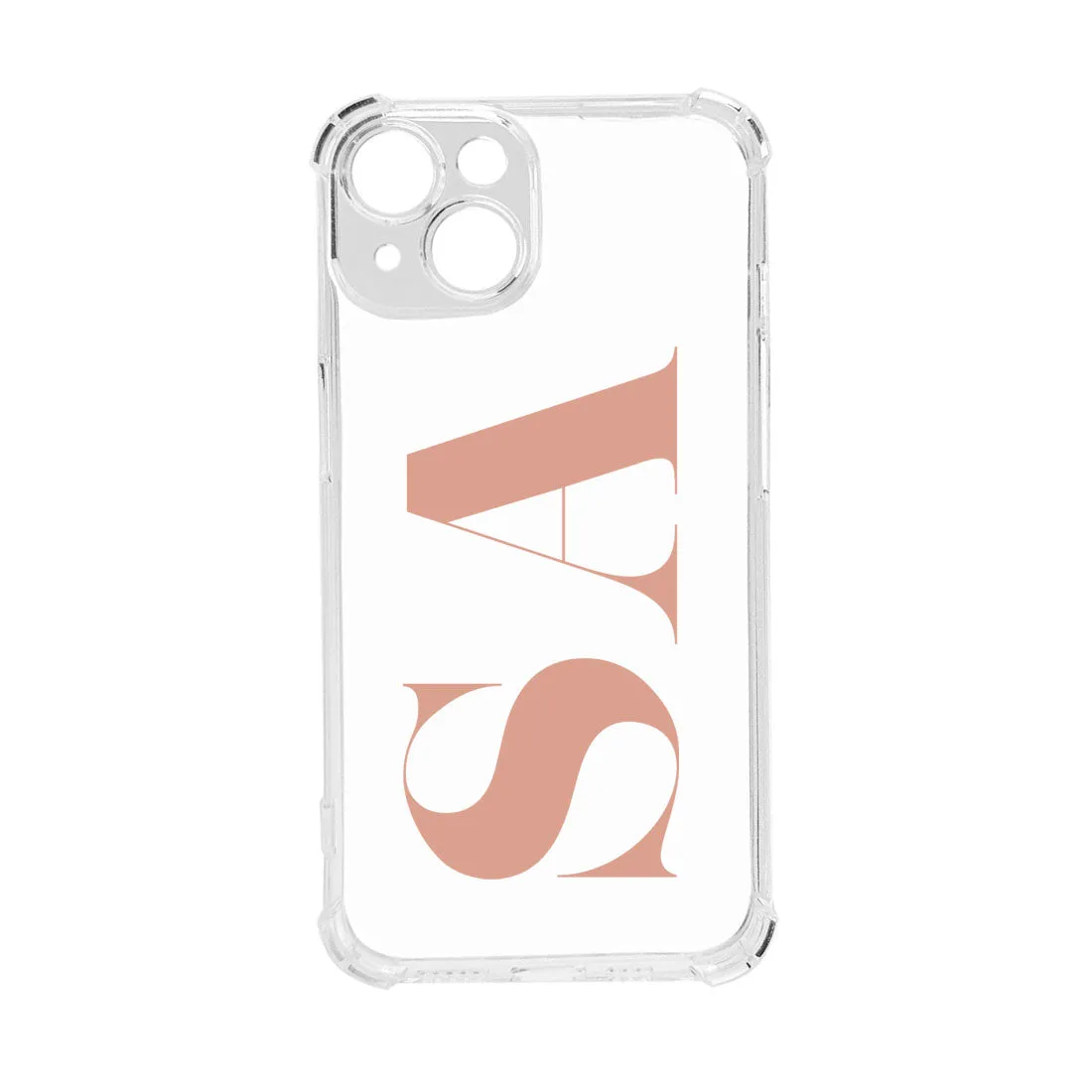 Apple i Phone 14 Plus Case with Camera Protection Custom TPU Flexible Cover with Initial