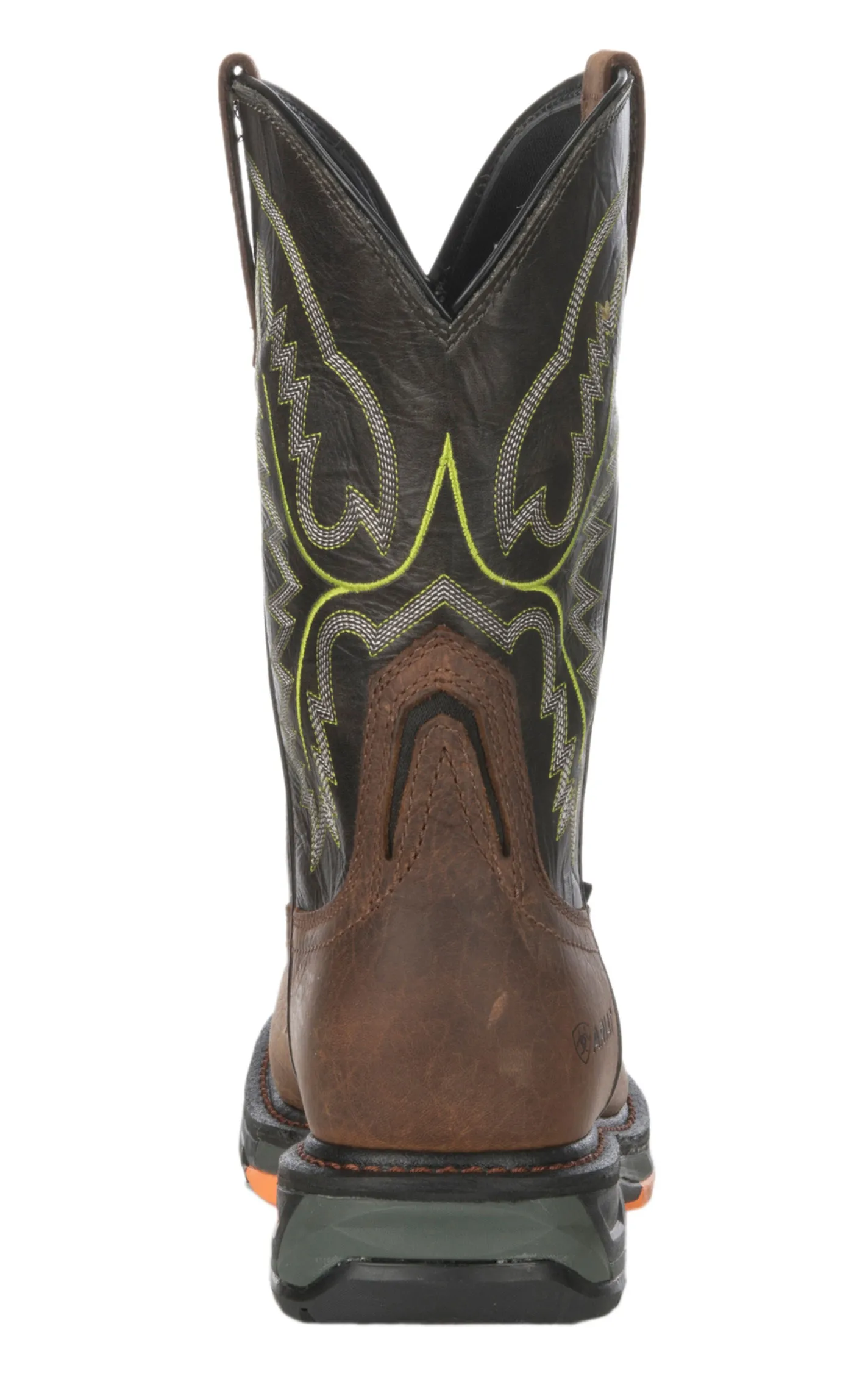 Ariat Men's WorkHog XT Tumbled Bard Brown and Dark Forest Waterproof Wide Square Carbon Toe Work Boot