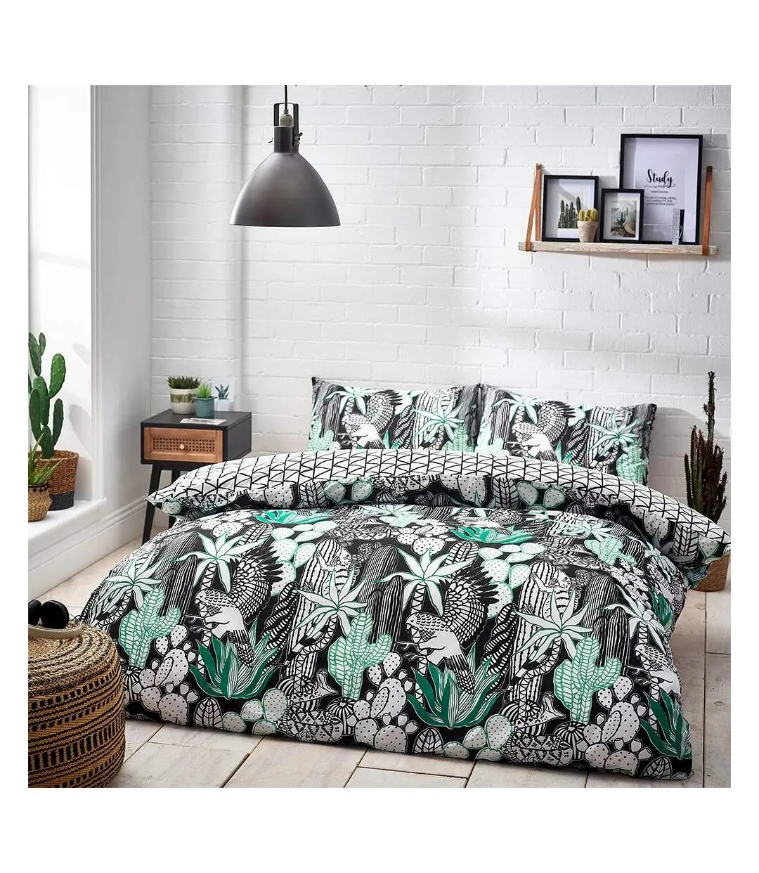 Arizona duvet cover set white/black Style Lab