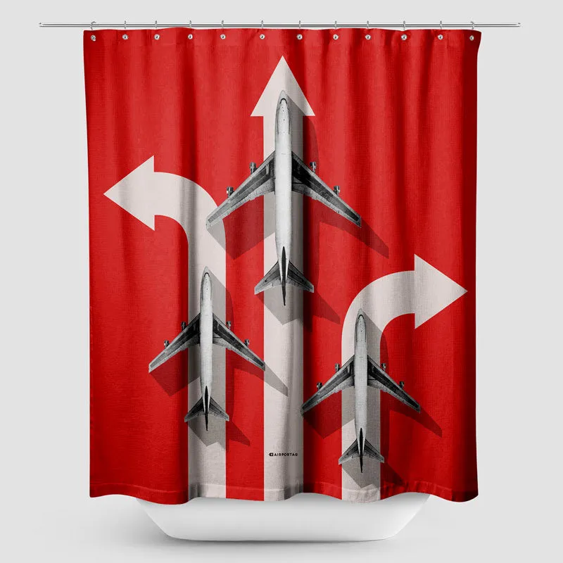 Arrow Planes - Shower Curtain