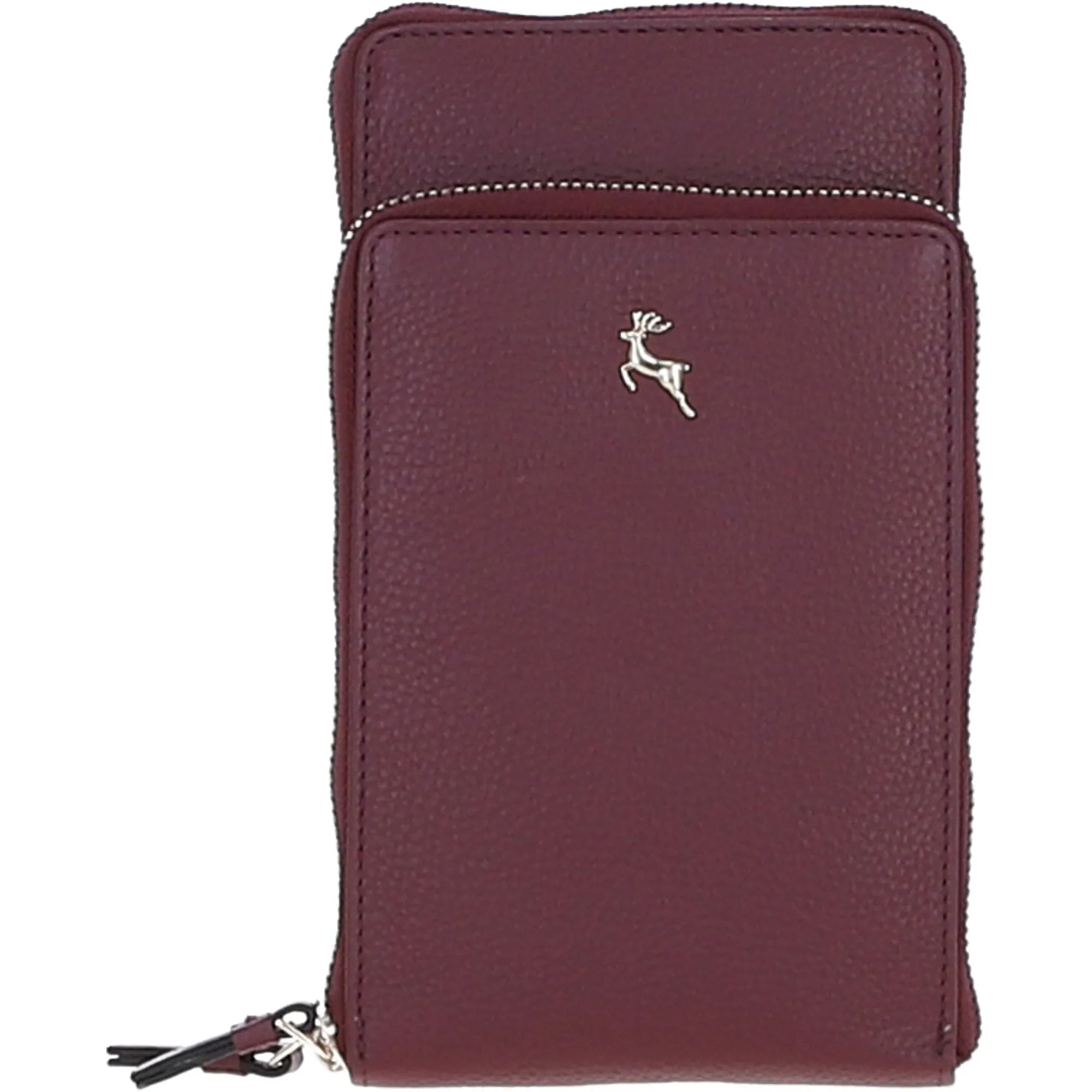 Ashwood Leather Luxury Crossbody Phone Bag Design-X Wine: X-31