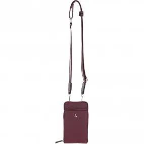 Ashwood Leather Luxury Crossbody Phone Bag Design-X Wine: X-31