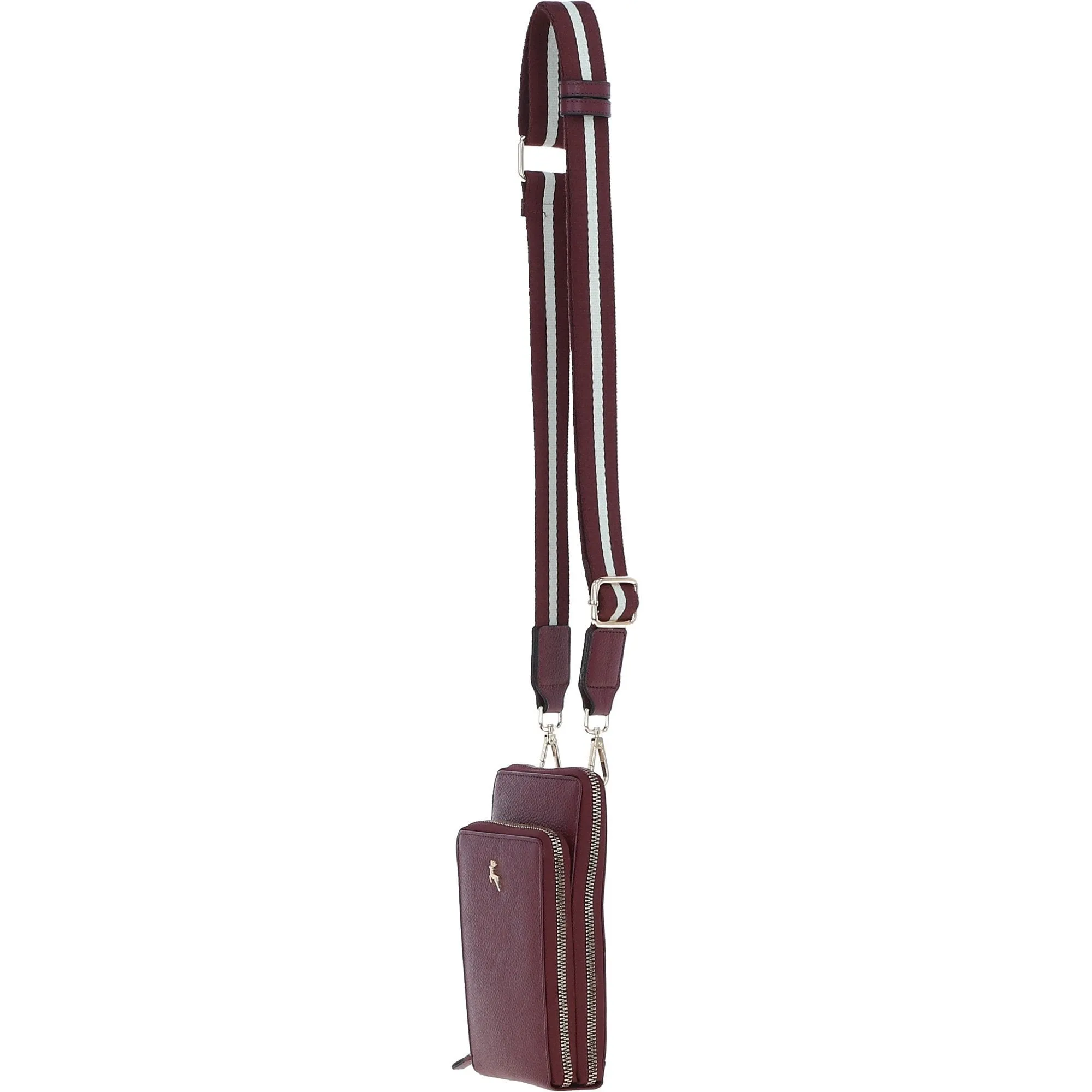 Ashwood Leather Luxury Crossbody Phone Bag Design-X Wine: X-31