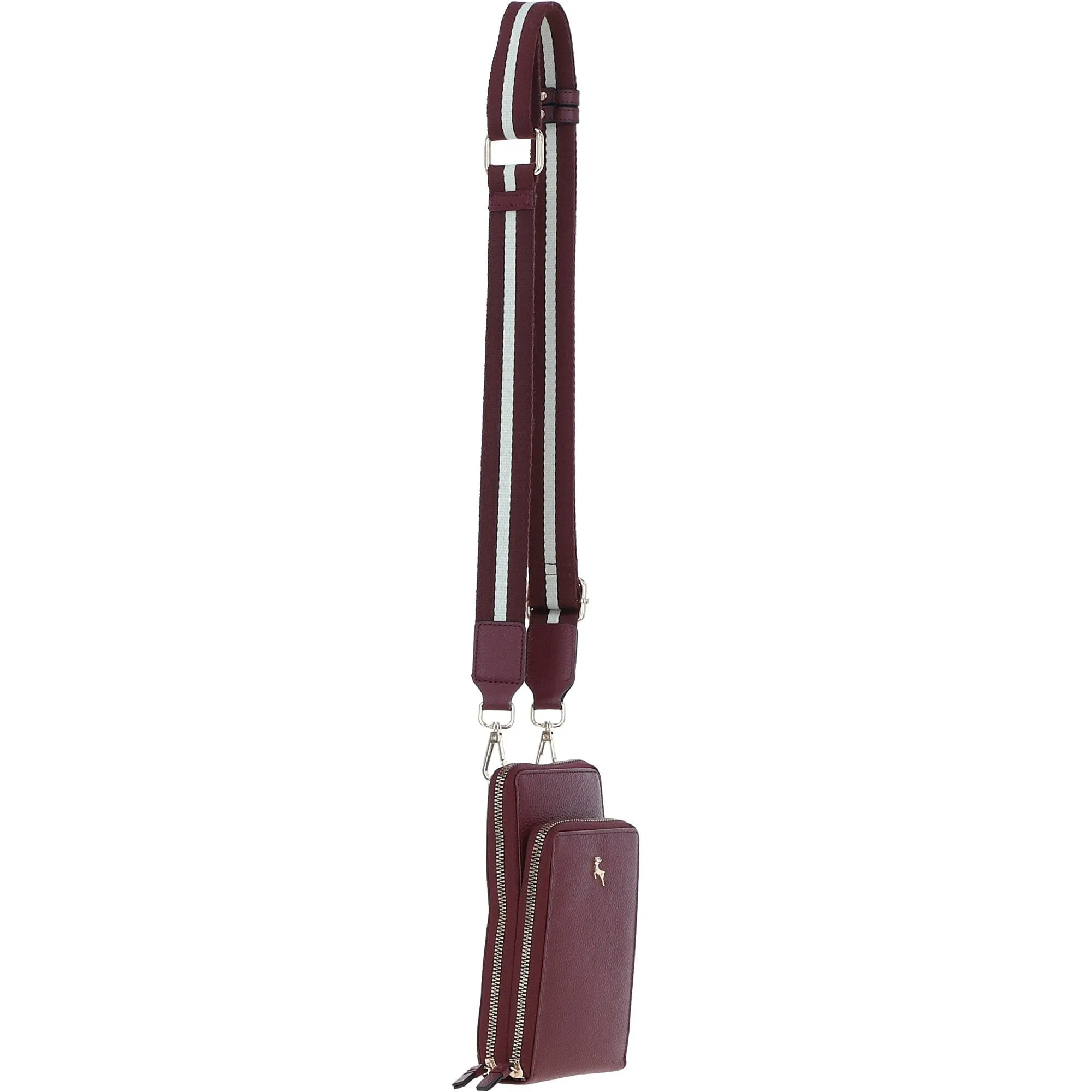 Ashwood Leather Luxury Crossbody Phone Bag Design-X Wine: X-31