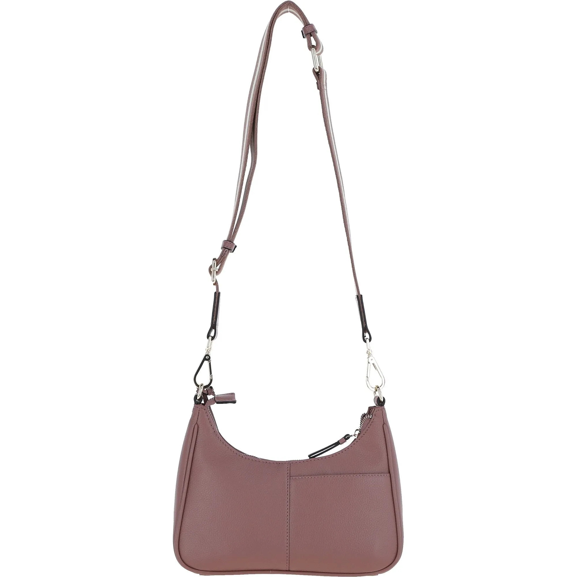 Ashwood Real Leather Crossbody Bag with Webbing Strap Rose: 64296