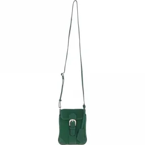 Ashwood Suede & Leather Small Crossbody Bag Green: S-11