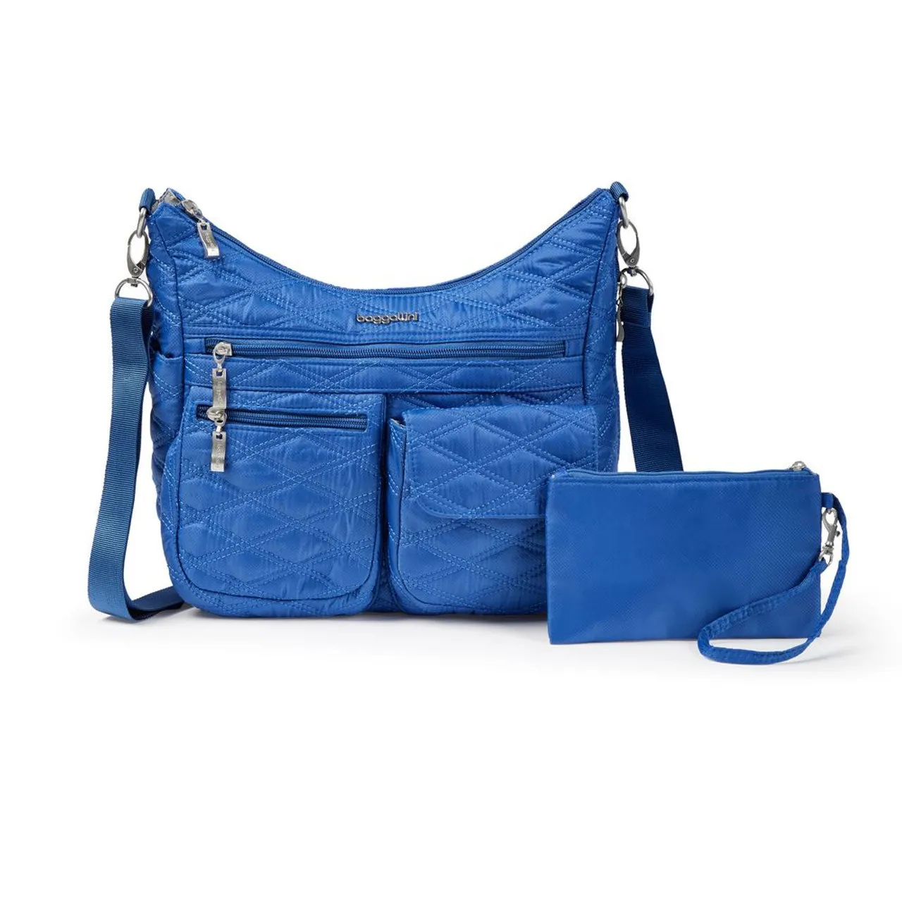 Baggallini Modern Everywhere Hobo - Atlantic Blue Quilt