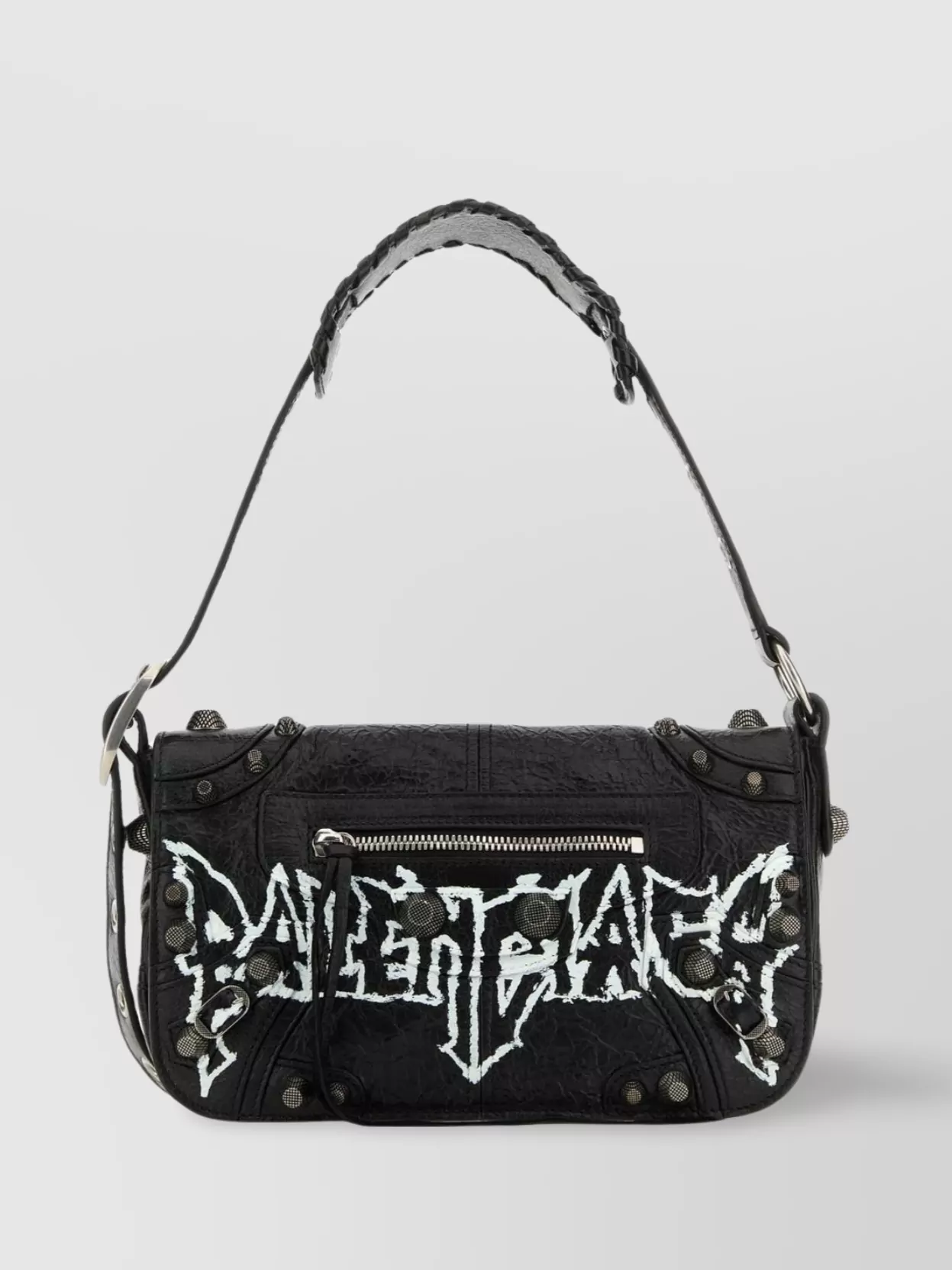 Balenciaga   Le cagole xs metal crossbody bag with textured finish