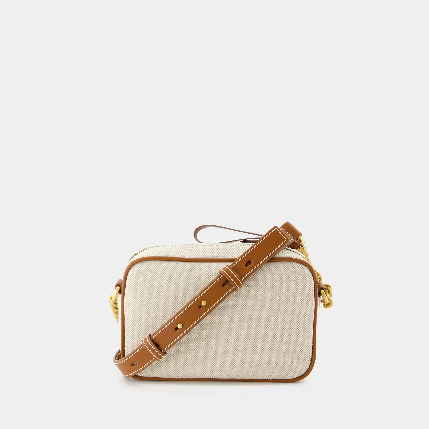 Balmain  B-Army Camera Case Crossbody - Balmain - Canvas - White/Brown