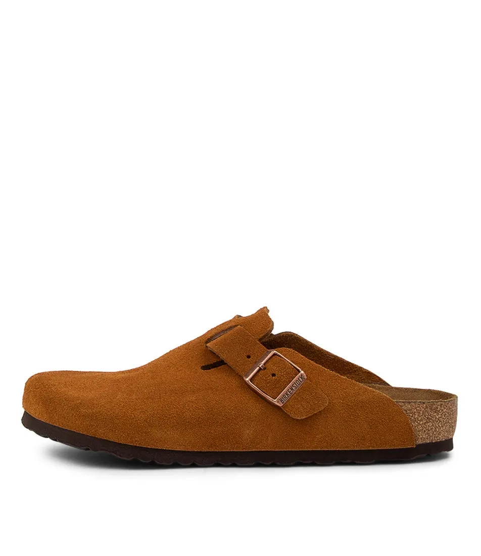 BIRKENSTOCK Boston Sfb Men's Mink Suede Mules