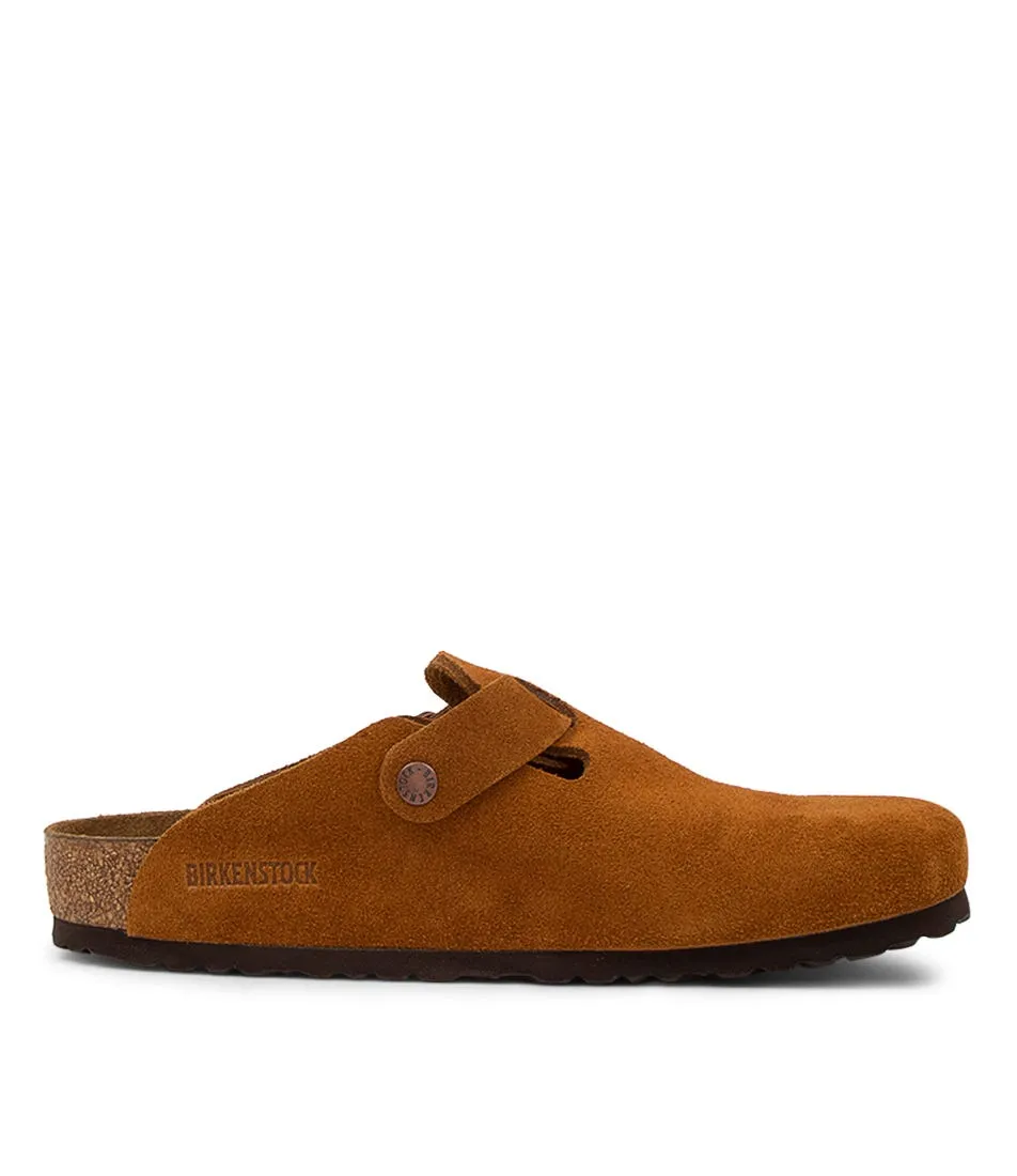 BIRKENSTOCK Boston Sfb Men's Mink Suede Mules