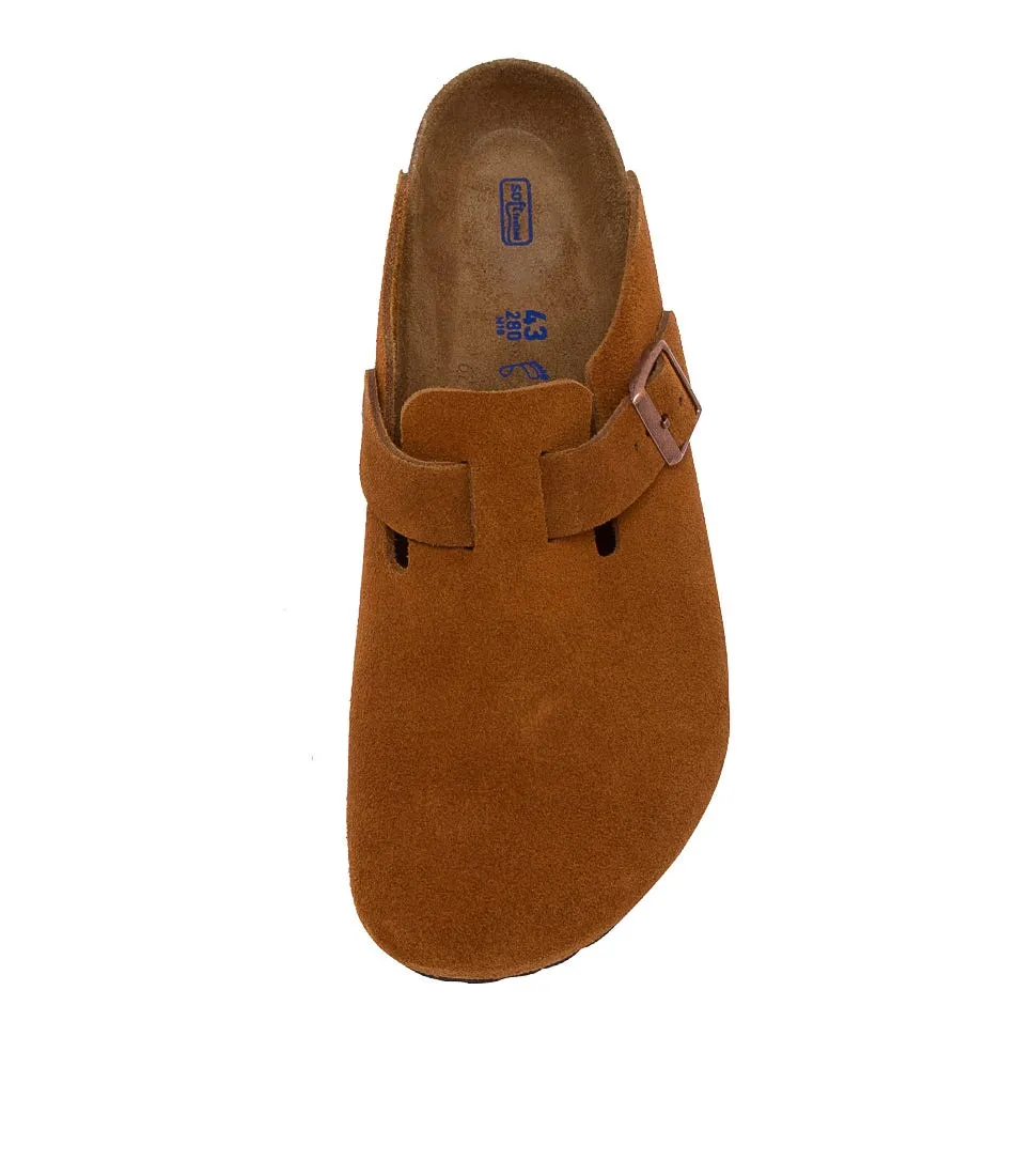 BIRKENSTOCK Boston Sfb Men's Mink Suede Mules