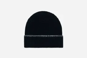 Blanket Stitch Watch Cap ~ Black