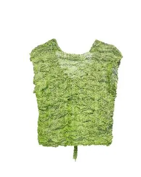 Bloke Green Marl Knit Top with Knitted sleeveless