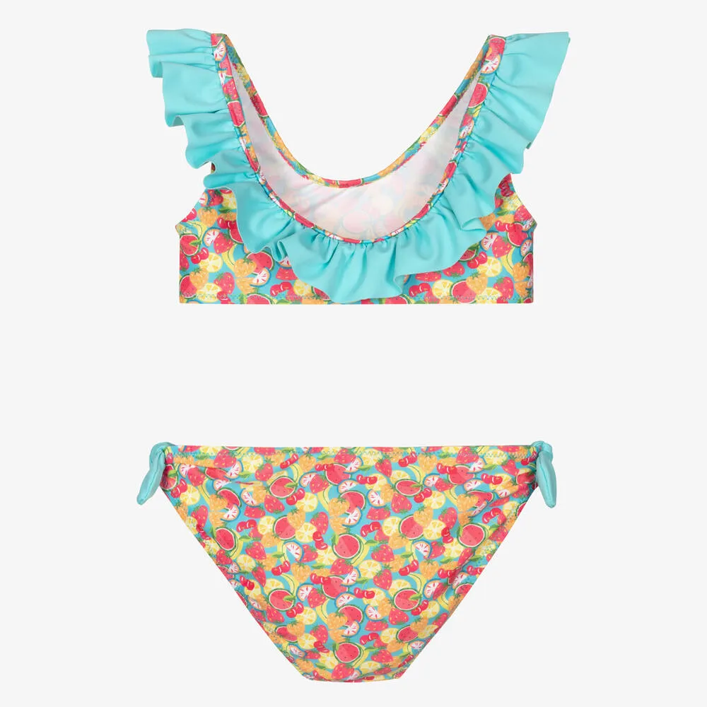 Blue & Pink Fruits Bikini