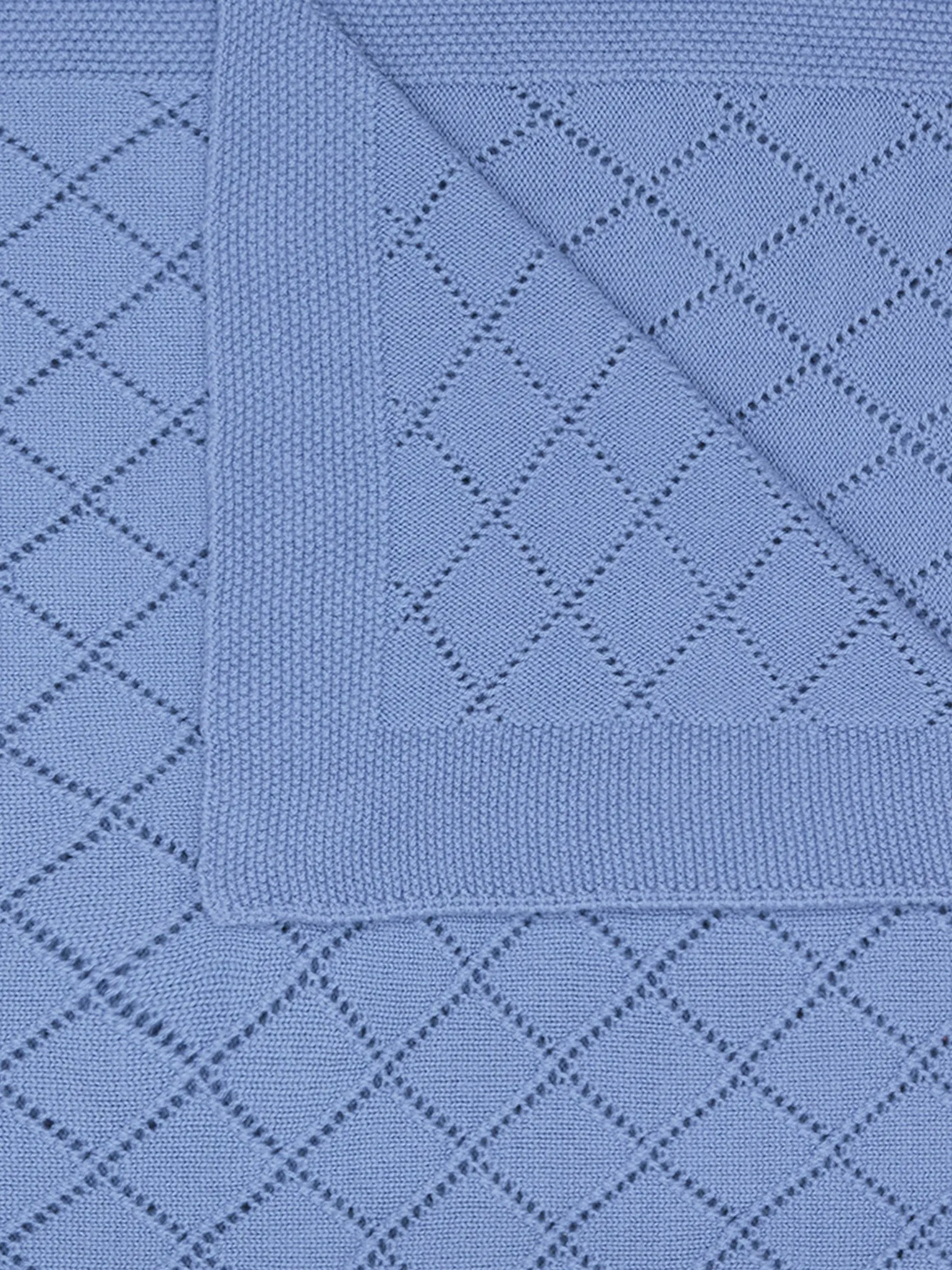 Blue Classic Merino Baby Blanket