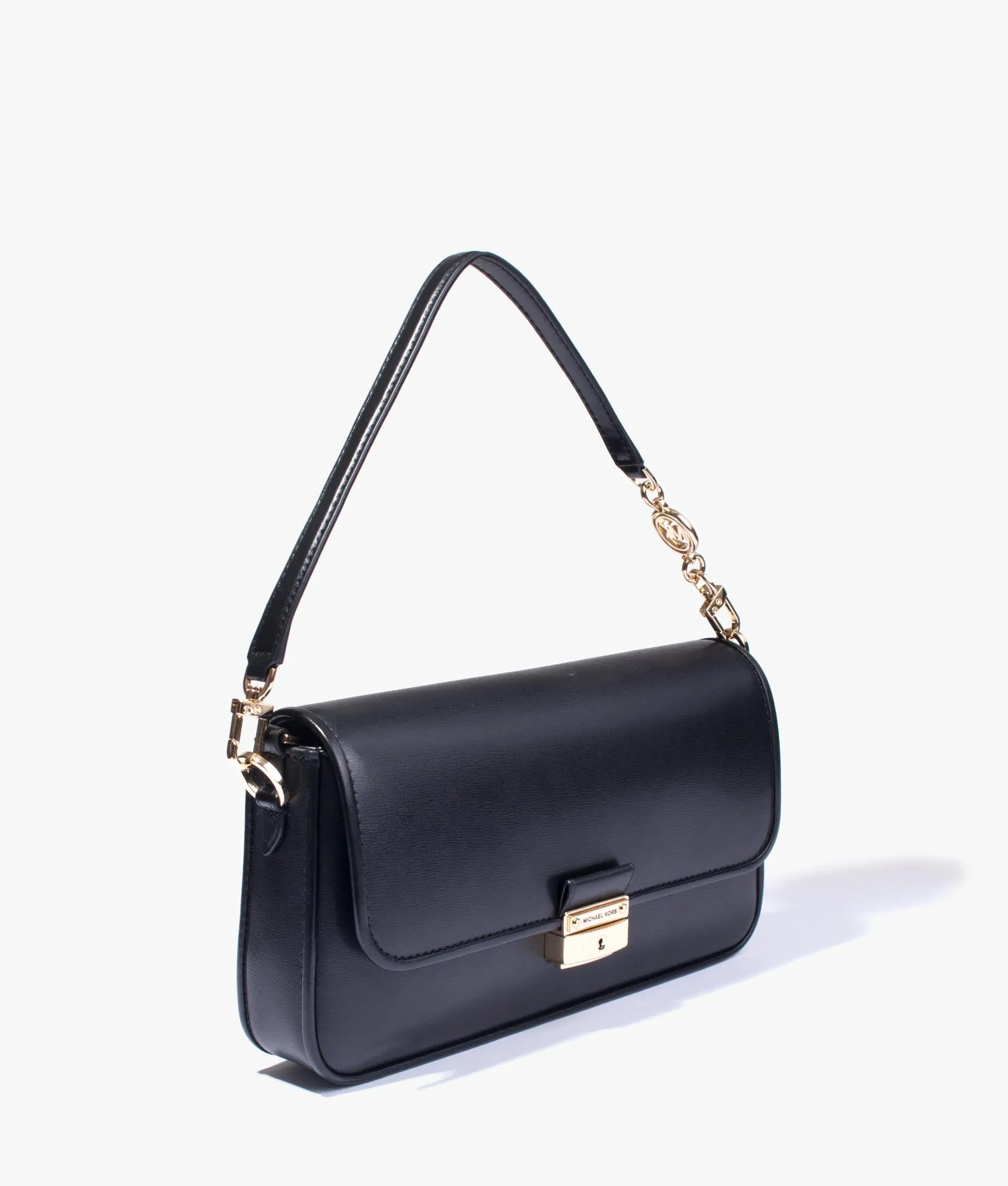 Bradshaw leather shoulder bag in black