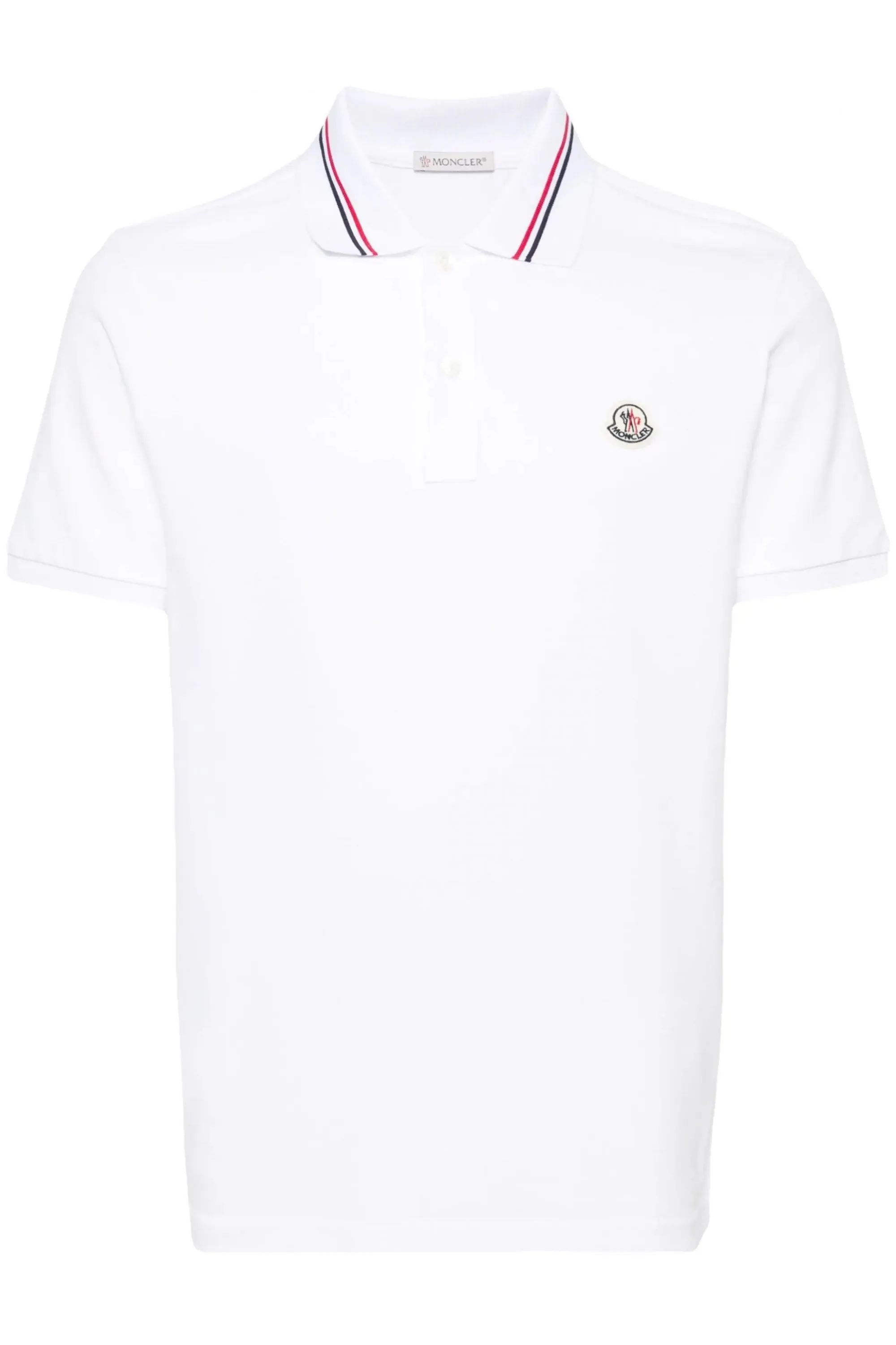 Branded Collar Polo Shirt White