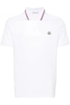 Branded Collar Polo Shirt White