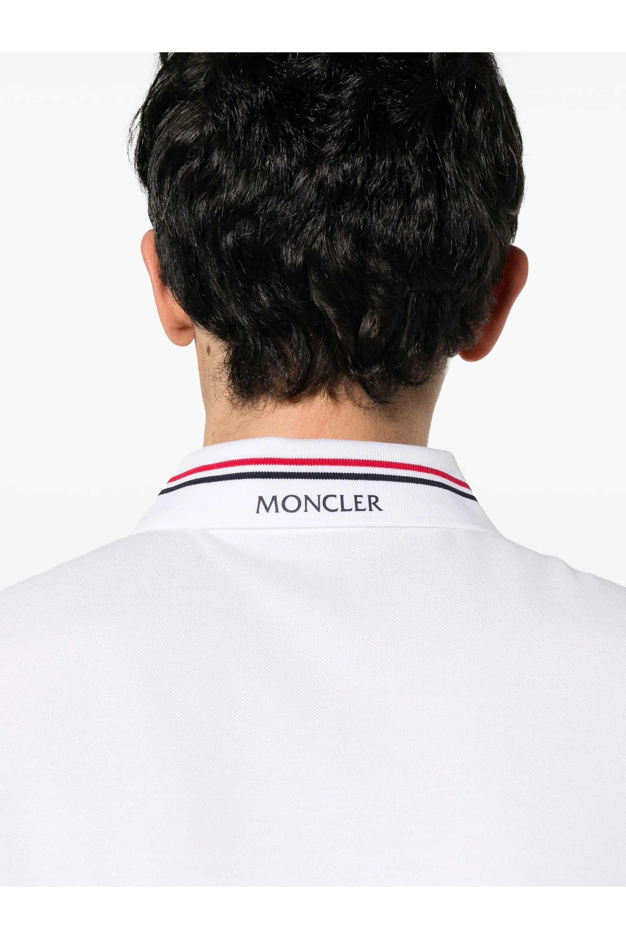 Branded Collar Polo Shirt White