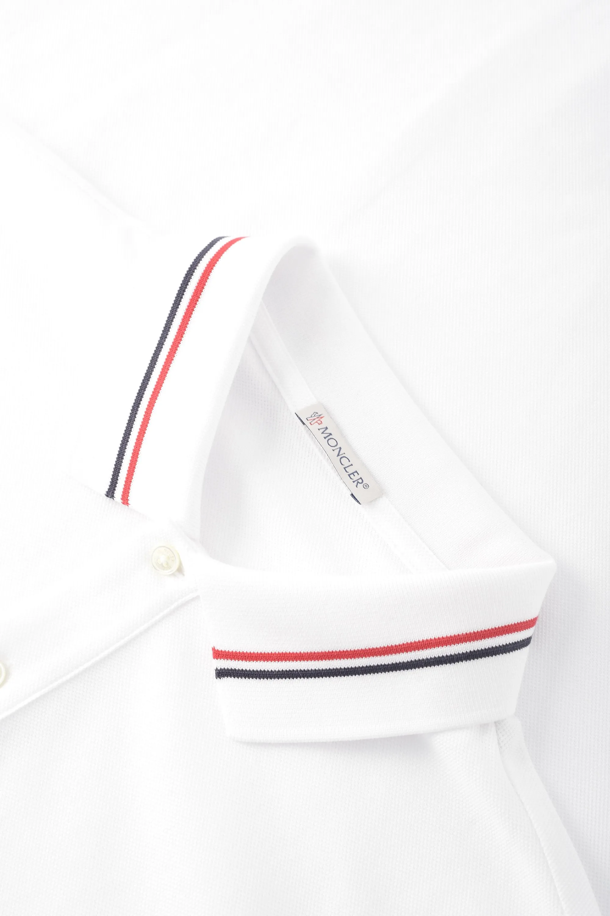 Branded Collar Polo Shirt White