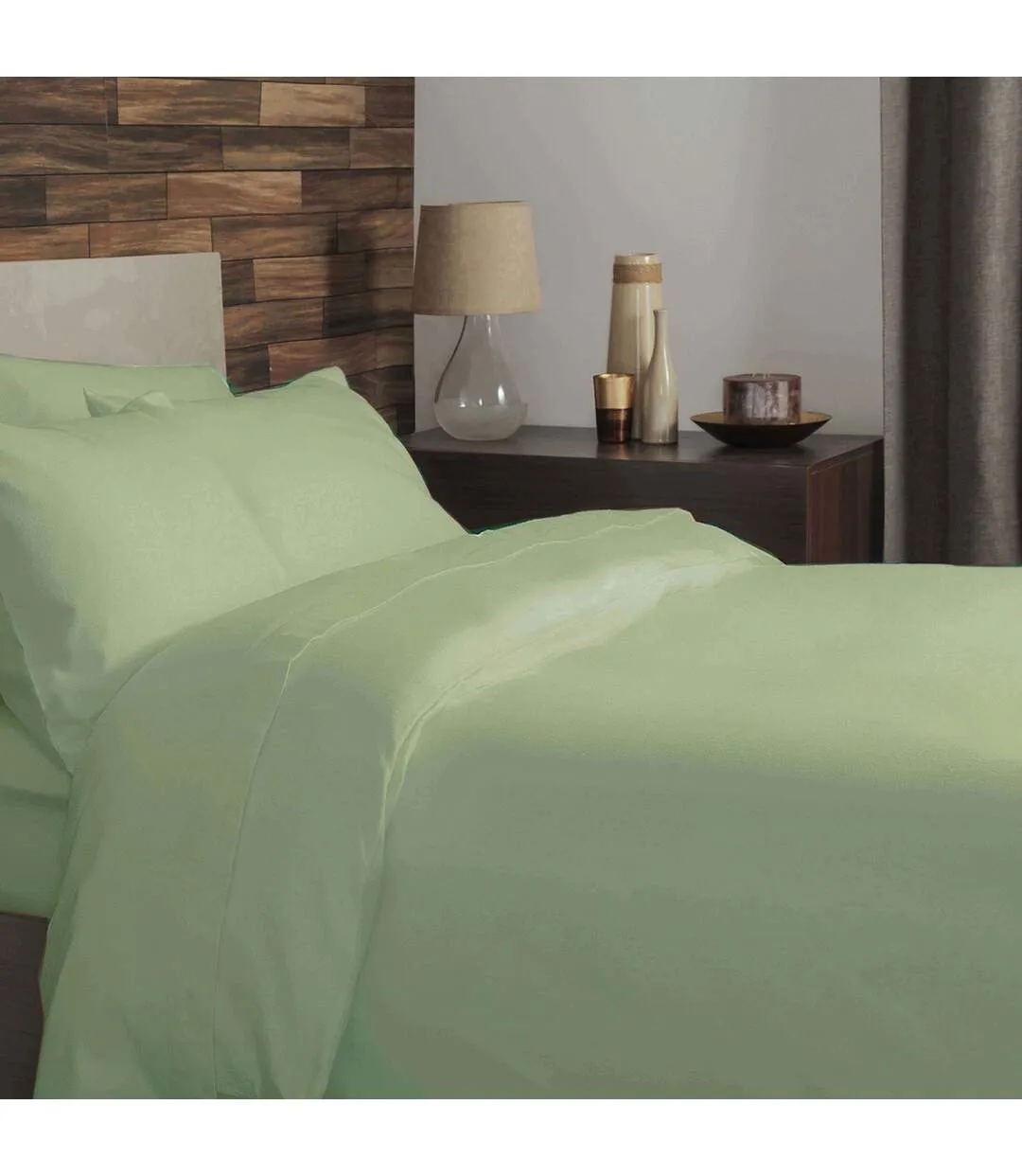 Brushed cotton duvet cover green apple Belledorm