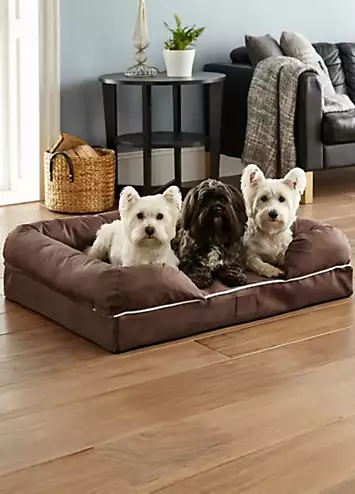 Bunty Brown Cosy Couch - Tough Water Resistant Mattress Dog Bed | Kaleidoscope