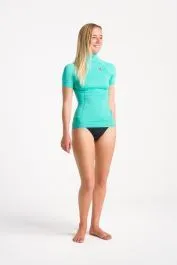 C Skins NuWave Rash X Womens Rash Vest - Aqua / Lilac