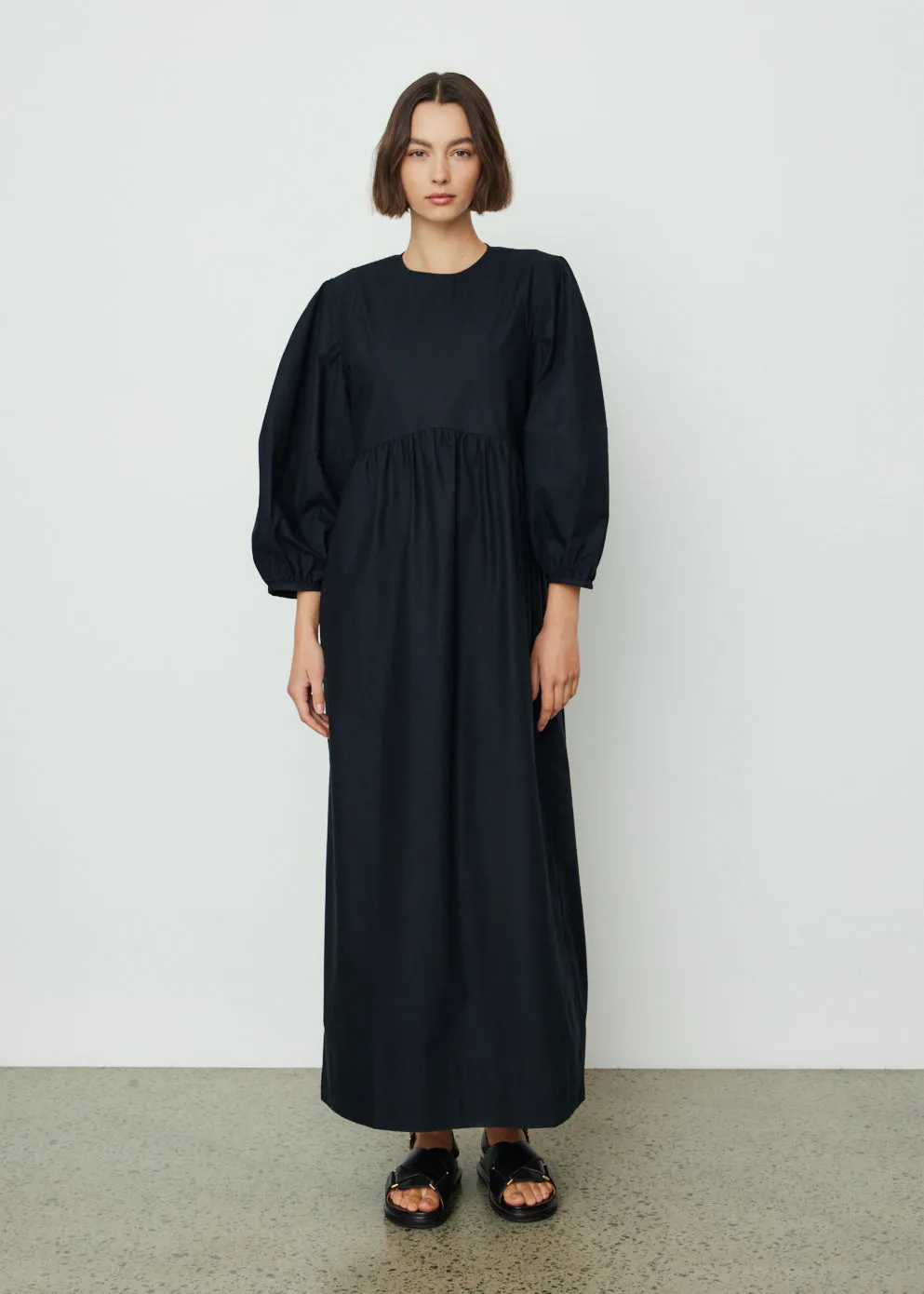 CAES -  0051 Round Sleeve Long Dress - Dress