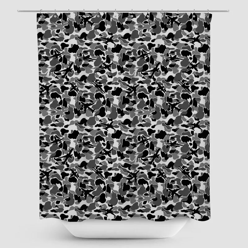 Camouflage Plane - Shower Curtain