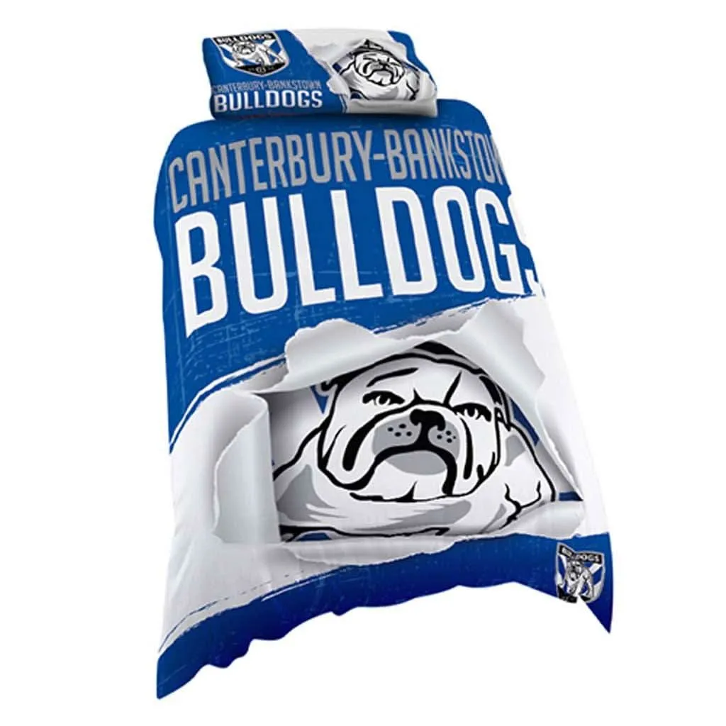 Canterbury Bulldogs Single Quilt Cover Set