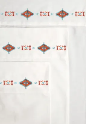 Carstens Taos Southwestern Embroidered Sheet Set - Queen