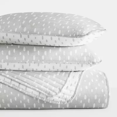 Casual Comfort Dots Reversible Quilt Set