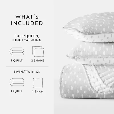 Casual Comfort Dots Reversible Quilt Set