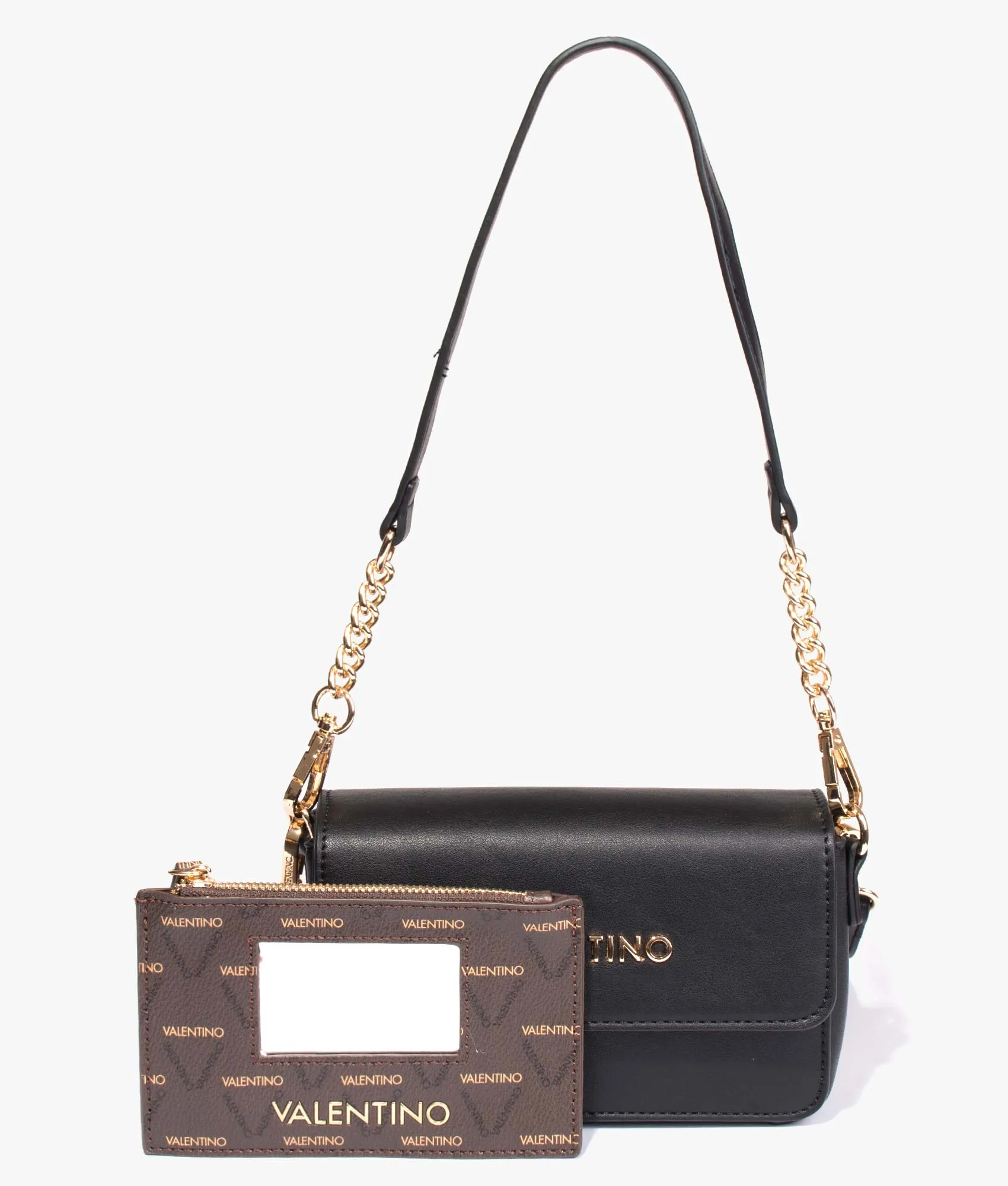 Champagne shoulder bag in black