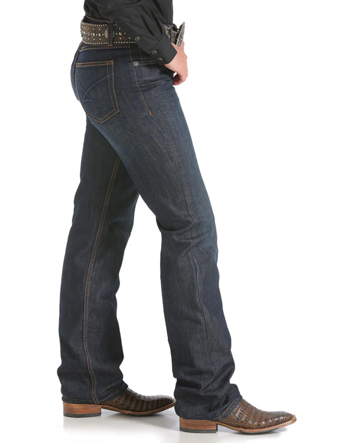 Cinch Women's Jenna Dark Wash Straight Leg Relaxed Fit Stretch Denim Jeans