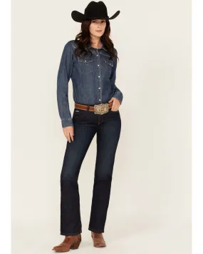 Cinch Women's Jenna Dark Wash Straight Leg Relaxed Fit Stretch Denim Jeans