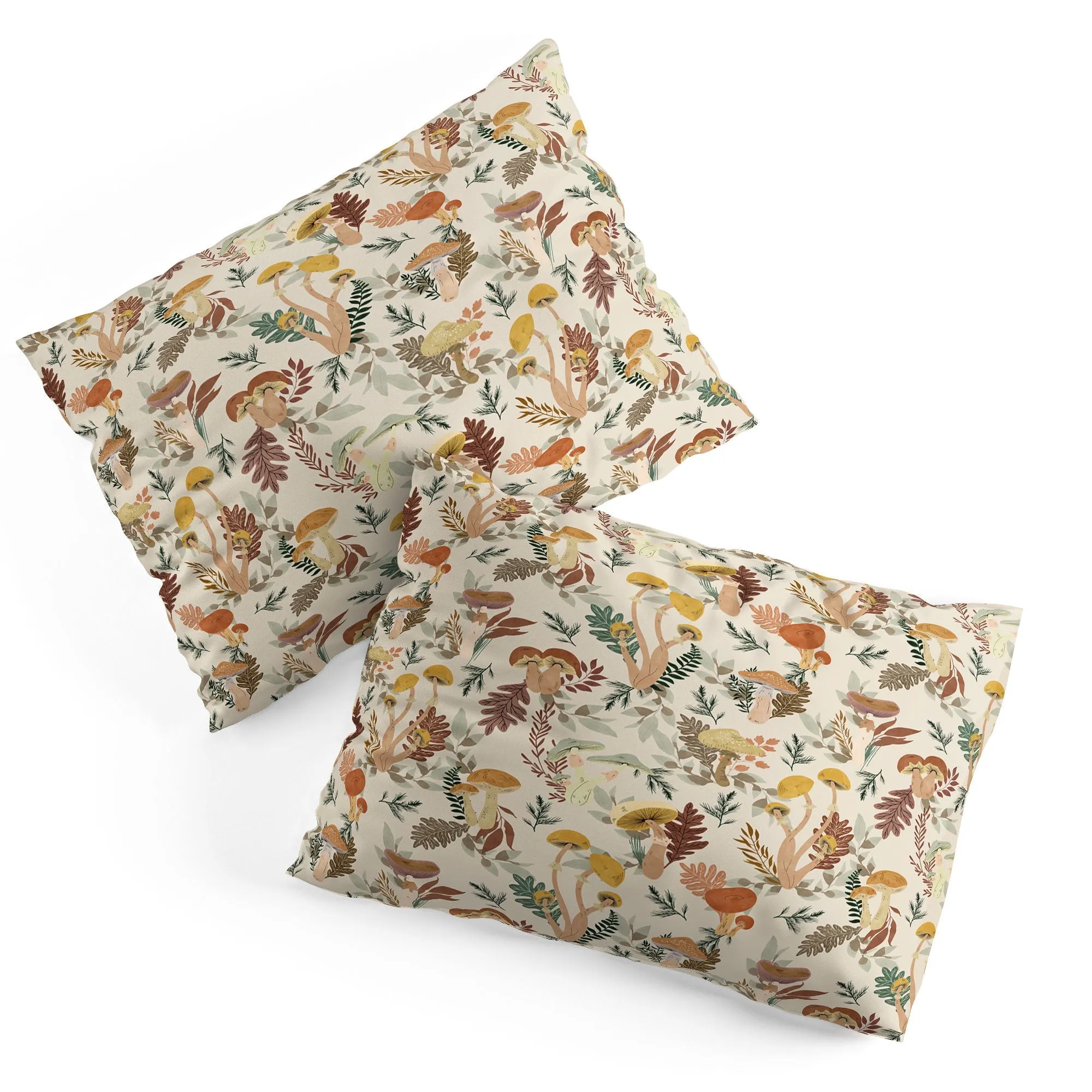 Colorful Mushrooms Pillow Shams (DS) DD